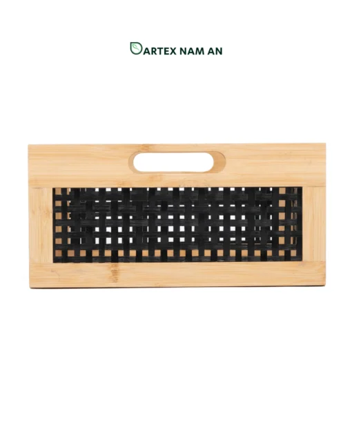 Optimize freight costs and elevate store displays with our knock-down Wholesale Storage Basket. Features a premium natural bamboo frame and black woven mesh panels. Perfect for HORECA, office, and retail storage. Smart flat-pack design. Bulk ready.