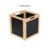 Optimize bulk logistics and store real estate with our high-contrast cube Wholesale Storage Basket. Features a flat-pack knock-down design, premium natural bamboo frame, and tightly woven black herringbone panels. Ideal for HORECA linens, office organization, and retail shelves. Bulk ready.