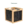 Optimize freight costs and elevate store displays with our deep cube-format Wholesale Storage Basket. Features a premium natural bamboo frame and bold black woven mesh panels. Perfect for HORECA linens, office storage, and retail shelves. Smart flat-pack knock-down design. Bulk ready.