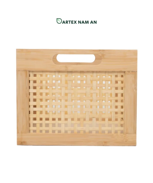 Optimize freight margins with our rectangular Wholesale Storage Basket. Features a flat-pack knock-down design, open-square woven bamboo panels, and multi-directional 4-way handles. Ideal for HORECA utilities, office organization, and home retail shelves. Bulk ready.