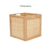 Optimize bulk logistics and store real estate with our deep cube Wholesale Storage Basket. Features a flat-pack knock-down design, premium herringbone woven bamboo panels, and dual handles. Ideal for HORECA linens, office storage, and home organization. Bulk ready.