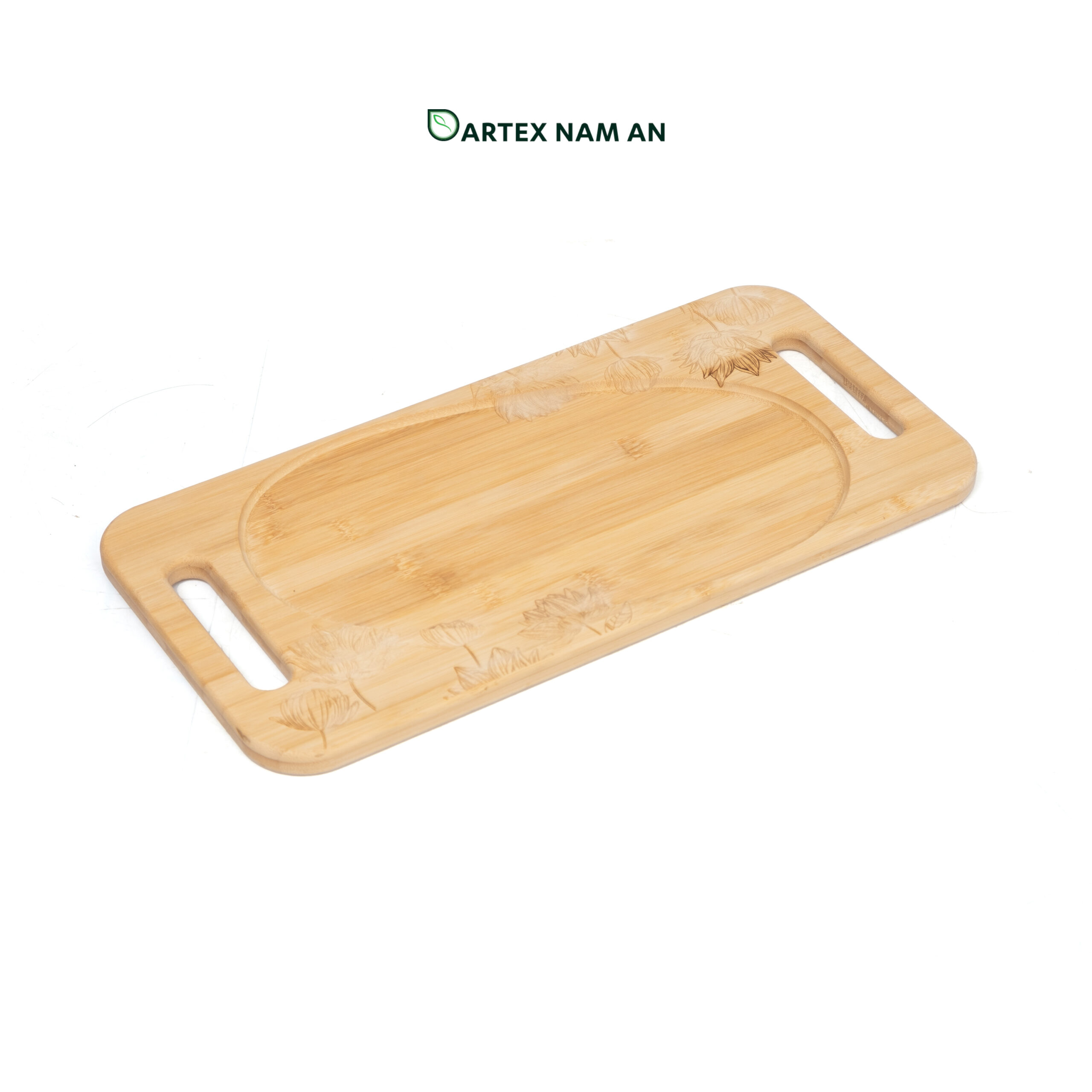 Natural Bamboo Wholesale Serving Tray Floral Laser-Engraved with Juice Groove for HORECA, Retail, and Corporate Hospitality Expand your catalog with our premium natural bamboo Wholesale Serving Tray. Features dual cut-out handles, artistic floral engravings, and an asymmetrical groove. Ideal for HORECA, corporate events, and Japandi-style retail. Durable, sustainable, and ready for bulk sourcing.Expand your catalog with our premium natural bamboo Wholesale Serving Tray. Features dual cut-out handles, artistic floral engravings, and an asymmetrical groove. Ideal for HORECA, corporate events, and Japandi-style retail. Durable, sustainable, and ready for bulk sourcing.