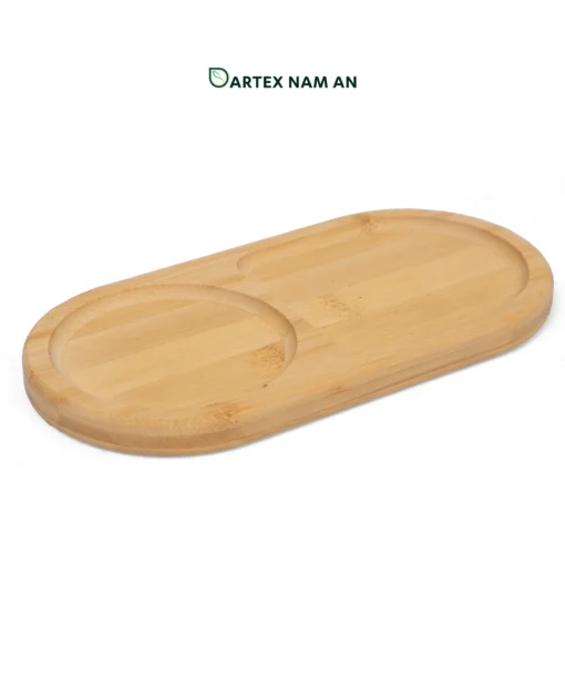 Expand your inventory with our individual-sized Wholesale Serving Tray crafted from 100% natural bamboo. Features a smart mug holder and pastry section. Perfect for cafes, hotels, office breakrooms, and retail. Fits Japandi, Scandinavian, and Minimalist interior styles. Contact for bulk pricing.