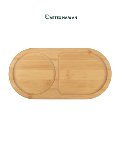 Expand your inventory with our individual-sized Wholesale Serving Tray crafted from 100% natural bamboo. Features a smart mug holder and pastry section. Perfect for cafes, hotels, office breakrooms, and retail. Fits Japandi, Scandinavian, and Minimalist interior styles. Contact for bulk pricing.