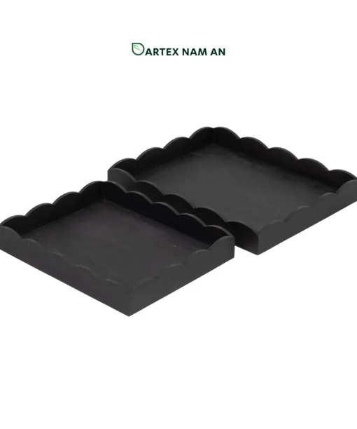 Wholesale Serving Tray in Black Set of 2 for HORECA, Corporate Office, and Retail