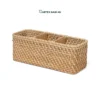 Discover our premium 3-compartment Wholesale Rattan Basket. Hand-woven from natural rattan with sturdy bamboo dividers. Ideal as a restaurant cutlery holder, office desk organizer, or home vanity caddy. Complements Japandi and Minimalist styles. Bulk sourcing ready.