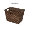 Optimize commercial shelf space with our high-capacity Wholesale Storage Basket. Handwoven from dark brown seagrass and water hyacinth with multi-directional 4-way handles. Perfect for HORECA utilities, office sorting, and retail displays. Nestable for low-cost bulk freight.