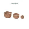 Expand your collection with our premium Wholesale Rattan Planter set of 3 nesting baskets. Featuring a rich natural brown body and an organic, scalloped cream accent rim. Ideal for indoor gardens, boutique hotel lobbies, contemporary offices, and lifestyle retail. Durable, stackable, and bulk-ready.