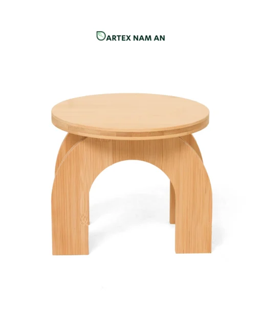 Elevate your inventory with our premium Wholesale Plant Stand crafted from 100% natural bamboo. Features a modern round top and unique contemporary arched legs. Ideal for Japandi, Scandinavian, and Minimalist interior styling. Durable, sustainable, and perfect for commercial or residential sourcing.