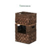 Optimize commercial vertical space with our modular Wholesale Storage Basket tower. Handwoven from natural seagrass and water hyacinth, featuring a front-loading lower bin and a solid wooden mid-lid. Perfect for HORECA, executive offices, and modern retail. Bulk ready.