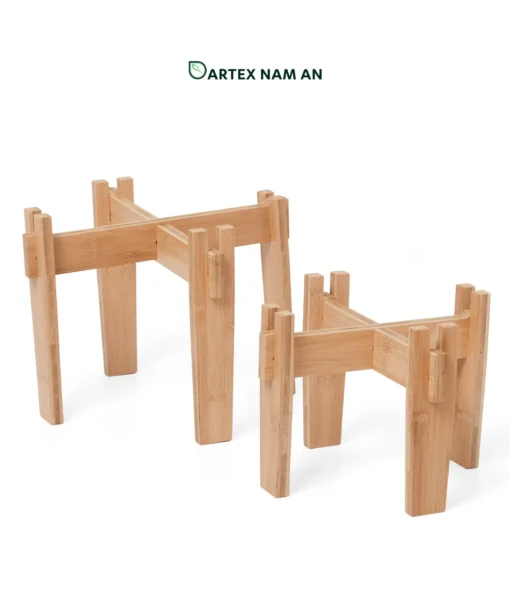 Streamline shipping costs with our flat-pack Wholesale Plant Stand crafted from 100% natural bamboo. Features an interlocking, tool-free X-frame design. Ideal for Japandi, Scandinavian, and Minimalist interior styles. Heavy-duty, sustainable, and bulk-ready for HORECA and retail distribution.
