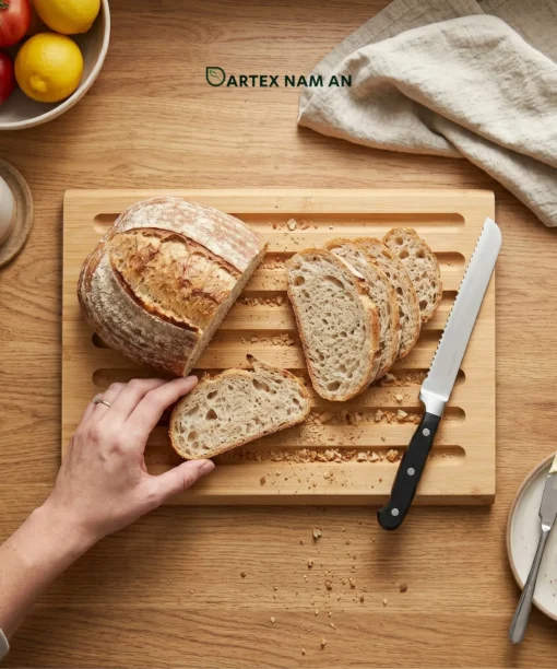 Wholesale Cutting Board for Bread made from Natural Bamboo FSC Certified for HORECA Kitchen, HOME, Retail