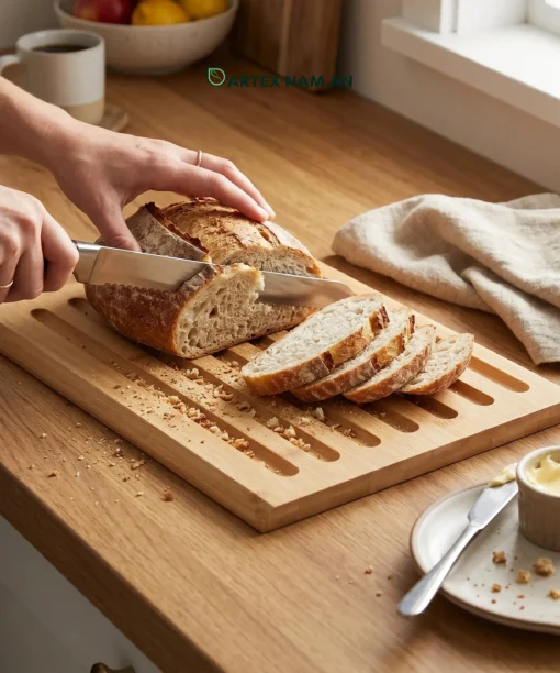 Wholesale Cutting Board for Bread made from Natural Bamboo FSC Certified for HORECA Kitchen, HOME, Retail