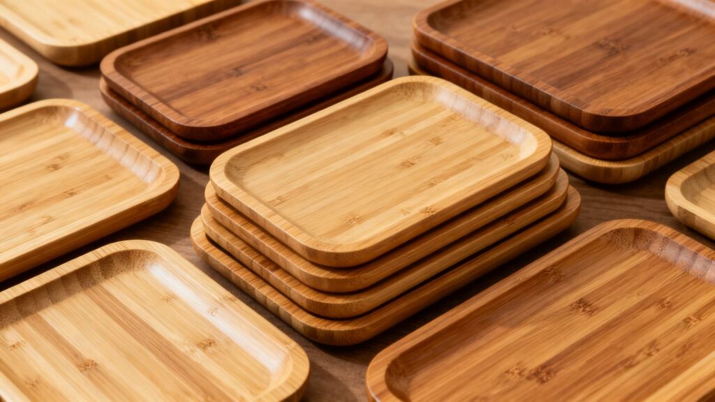 Premium bamboo trays for wholesale business