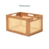 Lower international shipping costs with our knock-down Wholesale Storage Basket. Crafted from premium natural bamboo with breathable woven webbing and 4-way handles. Ideal for HORECA, offices, and retail shelves. Bulk ready.