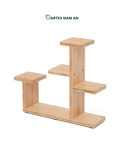 Maximize countertop and desktop real estate with our multi-level Wholesale Bamboo Shelf. Handcrafted from premium natural laminated bamboo, this 4-platform stepped display riser is perfect for corporate office desks, HORECA vanity staging, and lifestyle retail merchandise. Durable, eco-friendly, and bulk-ready.