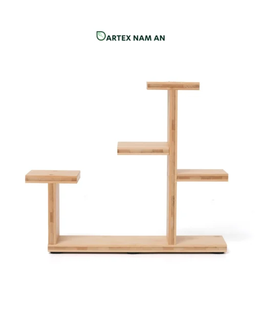 Maximize countertop and desktop real estate with our multi-level Wholesale Bamboo Shelf. Handcrafted from premium natural laminated bamboo, this 4-platform stepped display riser is perfect for corporate office desks, HORECA vanity staging, and lifestyle retail merchandise. Durable, eco-friendly, and bulk-ready.