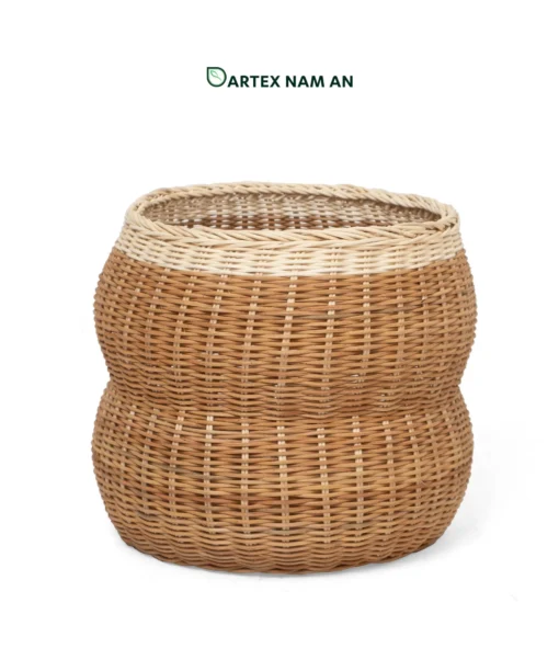 Elevate your botanical inventory with our premium woven Wholesale Planter set. Hand-crafted from natural and washed rattan with a modern, bulbous gourd-shaped silhouette. Perfect for HORECA biophilic staging, professional office landscaping, and minimalist home design. Bulk orders ready.