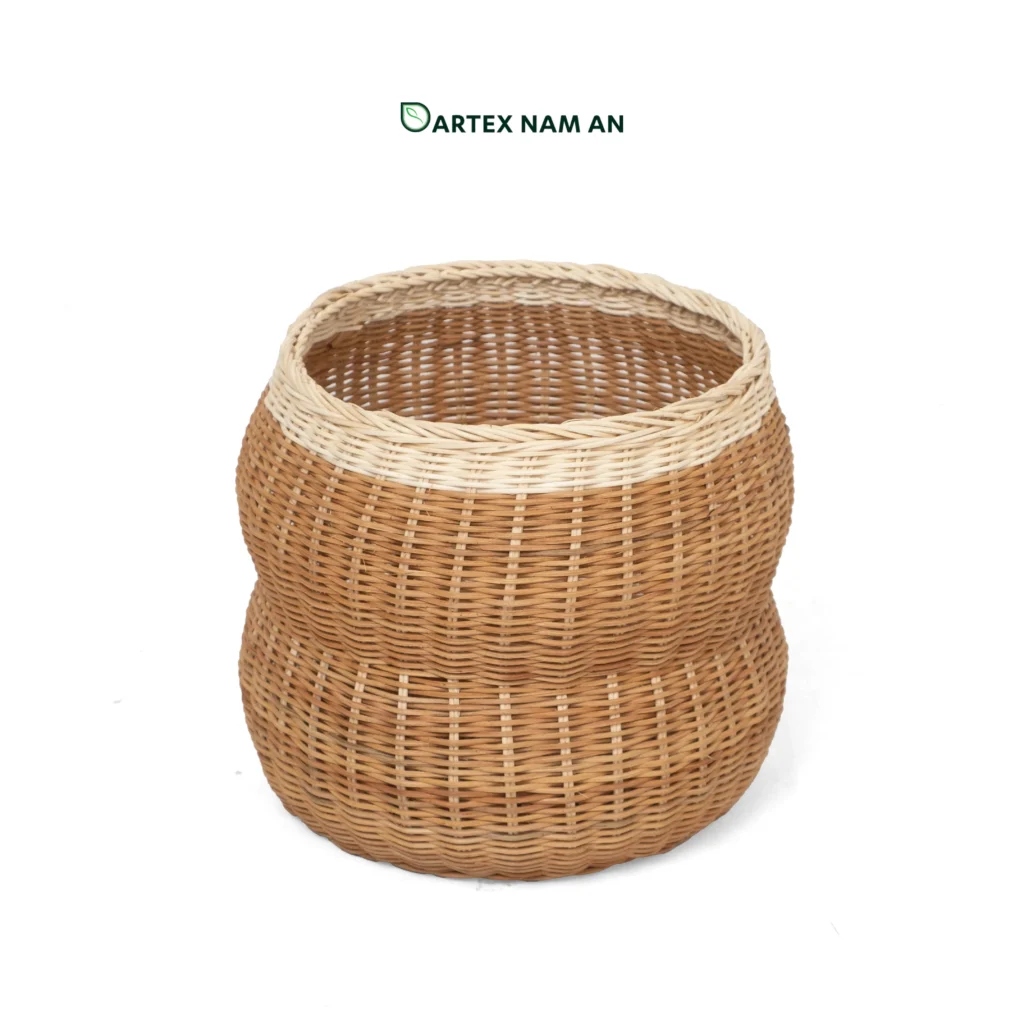 Elevate your botanical inventory with our premium woven Wholesale Planter set. Hand-crafted from natural and washed rattan with a modern, bulbous gourd-shaped silhouette. Perfect for HORECA biophilic staging, professional office landscaping, and minimalist home design. Bulk orders ready.