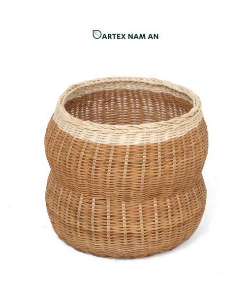Elevate your botanical inventory with our premium woven Wholesale Planter set. Hand-crafted from natural and washed rattan with a modern, bulbous gourd-shaped silhouette. Perfect for HORECA biophilic staging, professional office landscaping, and minimalist home design. Bulk orders ready.