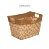 Optimize your storage inventory with our versatile Wholesale Storage Basket. Handwoven from natural water hyacinth and durable paper cord, featuring a hidden bamboo frame and multi-directional 4-way handles. Ideal for HORECA utilities, office sorting, and modern retail shelves. Bulk ready.