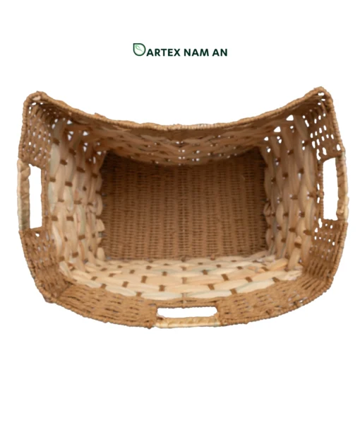 Optimize your storage inventory with our versatile Wholesale Storage Basket. Handwoven from natural water hyacinth and durable paper cord, featuring a hidden bamboo frame and multi-directional 4-way handles. Ideal for HORECA utilities, office sorting, and modern retail shelves. Bulk ready.