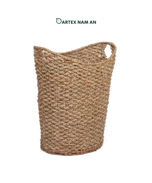 Source direct from a leading vietnam wholesaler. Our eco-friendly Wholesale Laundry Basket is handwoven from premium-grade natural seagrass with a curved rim and integrated handles. High-quality artisanal hamper for HORECA, offices, and home retail. Bulk order ready.