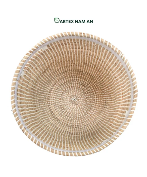 Expand your inventory with our eco-friendly Wholesale Rattan Basket set of 2. Featuring artisanal two-tone handweaving and decorative floral inlay lids. High-quality, premium-grade storage solution for HORECA, corporate offices, and home retail. Bulk order ready.