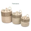 Expand your commercial catalog with our eco-friendly Wholesale Laundry Basket set of 3. Handwoven from high-quality natural seagrass with fitted lids and dual handles. Premium-grade artisanal hampers ideal for HORECA, executive offices, and lifestyle retail. Bulk order ready.