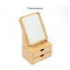 Streamline vanity and counter organization with our natural bamboo Wholesale Storage Box. Features 2 pull-out drawers and a swiveling mirror for cosmetics, jewelry, and HORECA guest rooms. Bulk ready.