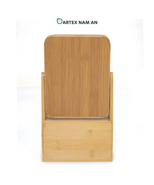 Streamline vanity and counter organization with our natural bamboo Wholesale Storage Box. Features 2 pull-out drawers and a swiveling mirror for cosmetics, jewelry, and HORECA guest rooms. Bulk ready.
