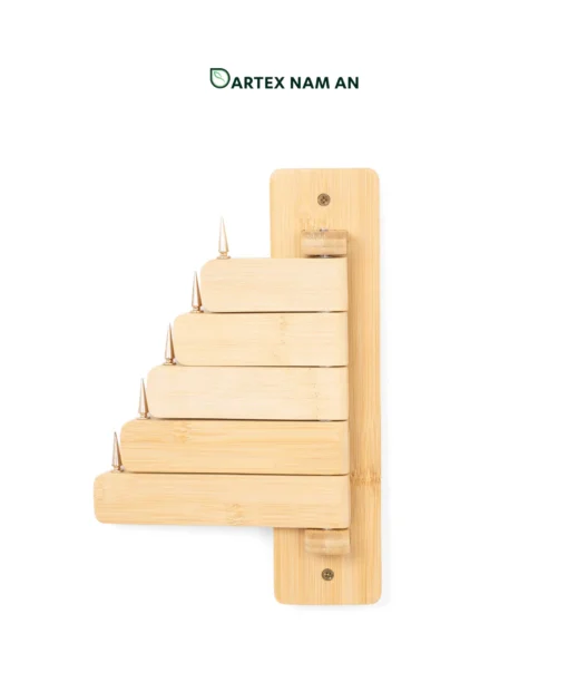 Swivel Arm Natural Bamboo Wholesale Wall Shelf, Hanger Organizer for HORECA, Office, and Home Retail