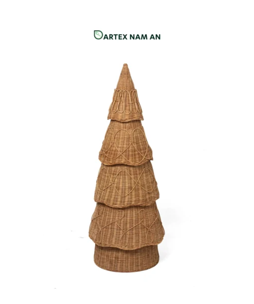 Expand seasonal inventory with our Wholesale Rattan Christmas Tree. Handwoven multi-tier rattan trees featuring ornamental bent-rattan loop overlays. Eco-friendly festive decor for HORECA venues, corporate offices, and lifestyle home retail. Bulk order ready.