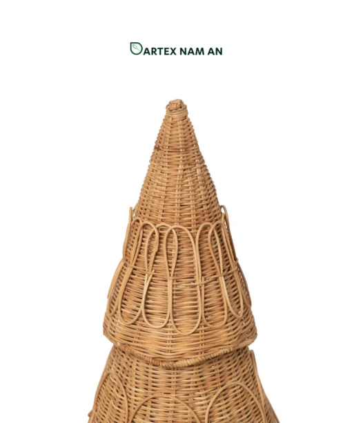 Expand seasonal inventory with our Wholesale Rattan Christmas Tree. Handwoven multi-tier rattan trees featuring ornamental bent-rattan loop overlays. Eco-friendly festive decor for HORECA venues, corporate offices, and lifestyle home retail. Bulk order ready.