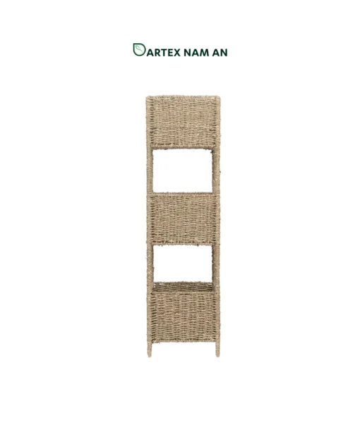 Maximize floor and vertical storage with our natural seagrass Wholesale Shelf unit. Features 2-tier and 3-tier standing towers with deep woven basket shelves for HORECA and home. Bulk ready.