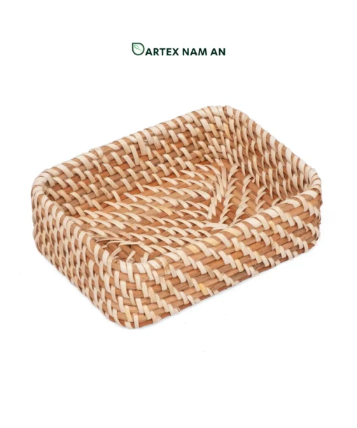 Upgrade guest amenities with our handwoven natural rattan Wholesale Vanity Tray set of 3. Low-profile twill-woven trays for hand towels, toiletries, and desk caddies. Bulk ready.