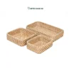 Upgrade guest amenities with our handwoven natural rattan Wholesale Vanity Tray set of 3. Low-profile twill-woven trays for hand towels, toiletries, and desk caddies. Bulk ready.