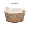 Streamline linen management with our handwoven seagrass Wholesale Laundry Basket. Features chunky rope weave, removable canvas liner, and dual handles. Bulk trade ready.