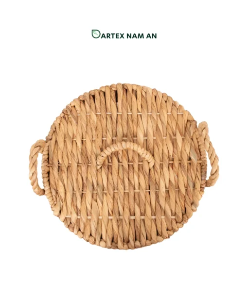 Streamline laundry management with our handwoven water hyacinth Wholesale Laundry Basket set of 3. Features round nesting hampers with handles and lids for HORECA and home. Bulk trade ready.