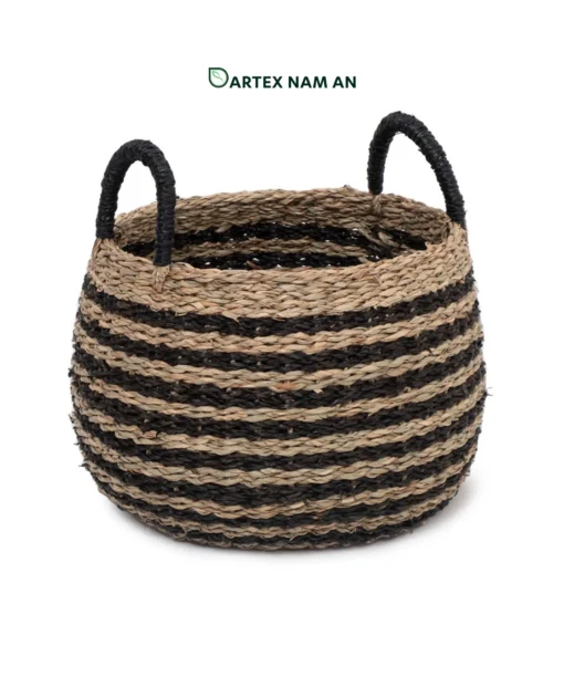 Source versatile handwoven natural seagrass Belly Basket Wholesale units for retail and HORECA. Features a collapsible fold-down design for planters, laundry, and decor. Bulk ready.