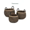 Source versatile handwoven natural seagrass Belly Basket Wholesale units for retail and HORECA. Features a collapsible fold-down design for planters, laundry, and decor. Bulk ready.