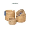 Organize commercial and residential spaces with our round handwoven natural rattan Wholesale Storage Basket set of 4. Nesting cylindrical bins with handles for towels, planters, and guest amenities. Bulk ready.