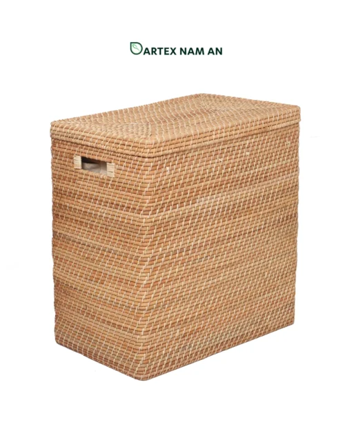 Rattan Wholesale Laundry Basket Storage Hamper with Handles for HORECA, Office, and Home Retail